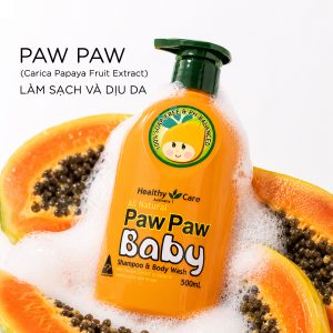 Alternative view of Sữa Tắm Gội 2 Trong 1 Cho Bé Healthy Care Paw Paw Baby 500ml Chiết Xuất Đu Đủ, Dịu Nhẹ, Không Cay Mắt